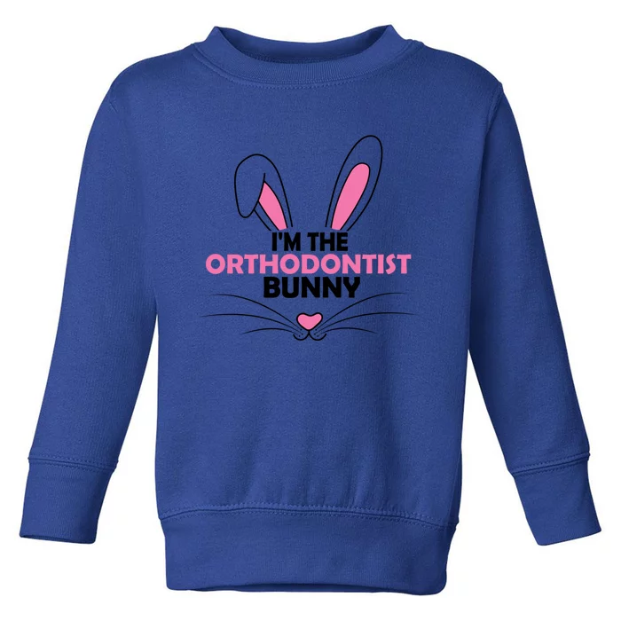 I'm The Orthodontist Bunny Graphic Cute Easter Day Costume Gift Toddler Sweatshirt