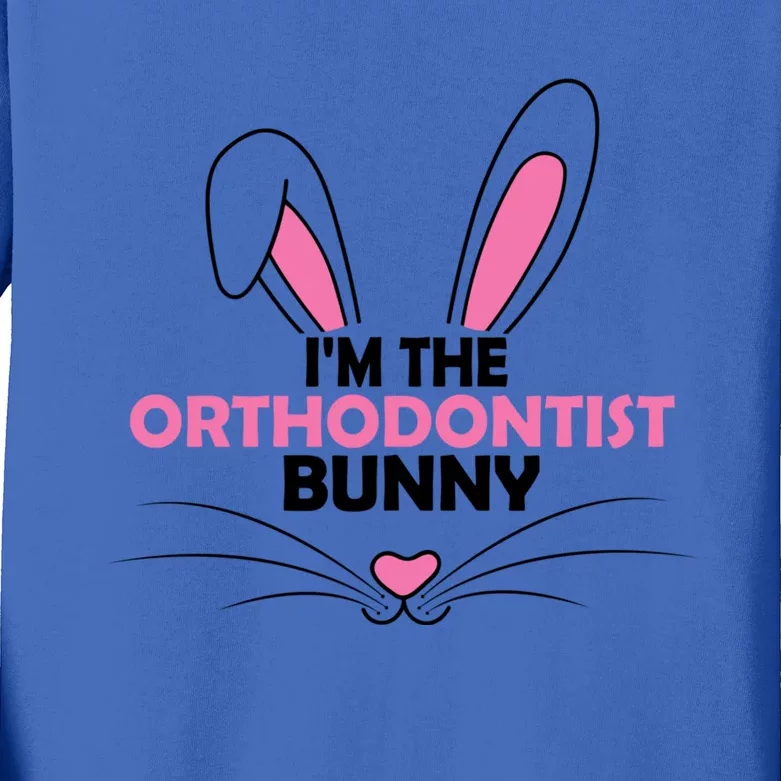 I'm The Orthodontist Bunny Graphic Cute Easter Day Costume Gift Kids Long Sleeve Shirt