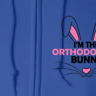 I'm The Orthodontist Bunny Graphic Cute Easter Day Costume Gift Full Zip Hoodie