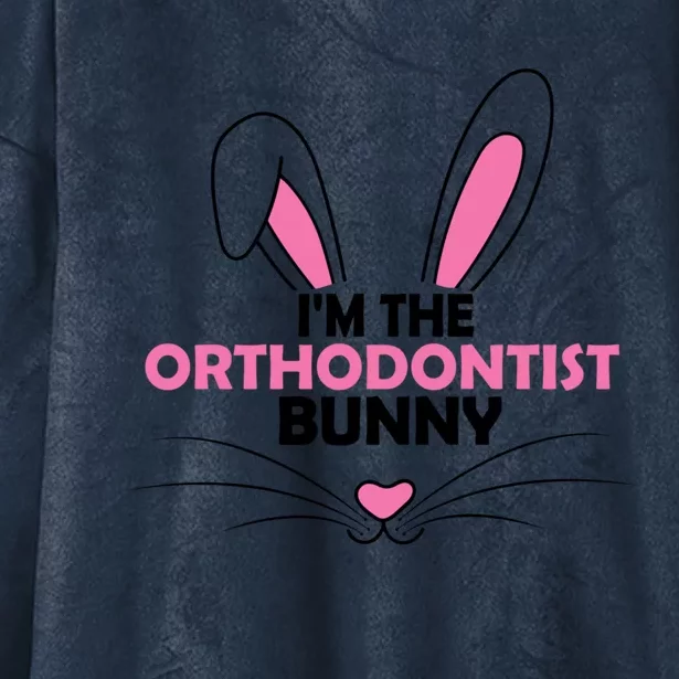 I'm The Orthodontist Bunny Graphic Cute Easter Day Costume Gift Hooded Wearable Blanket