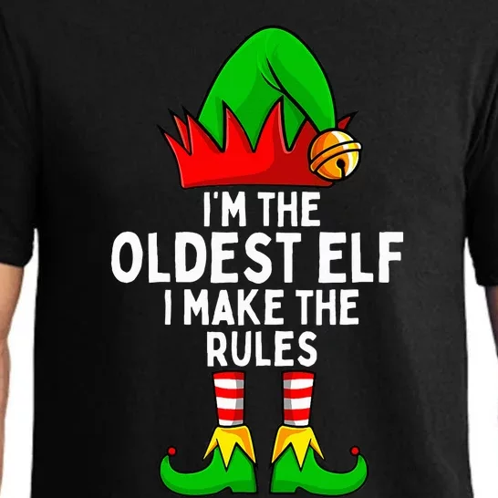 IM The Oldest Elf Matching Family Christmas Pajama Set