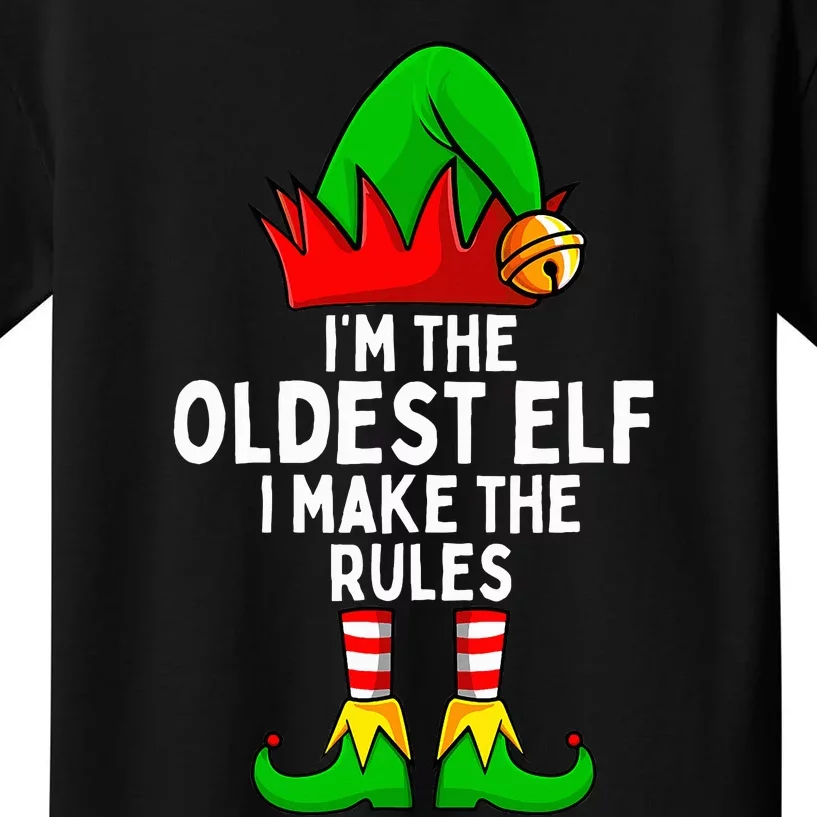 IM The Oldest Elf Matching Family Christmas Kids T-Shirt