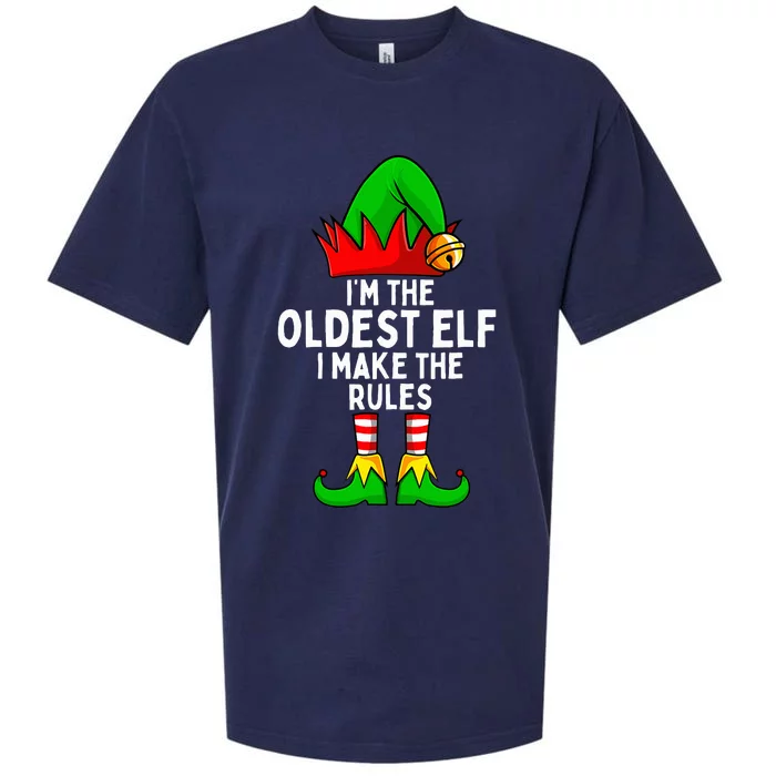 IM The Oldest Elf Matching Family Christmas Sueded Cloud Jersey T-Shirt