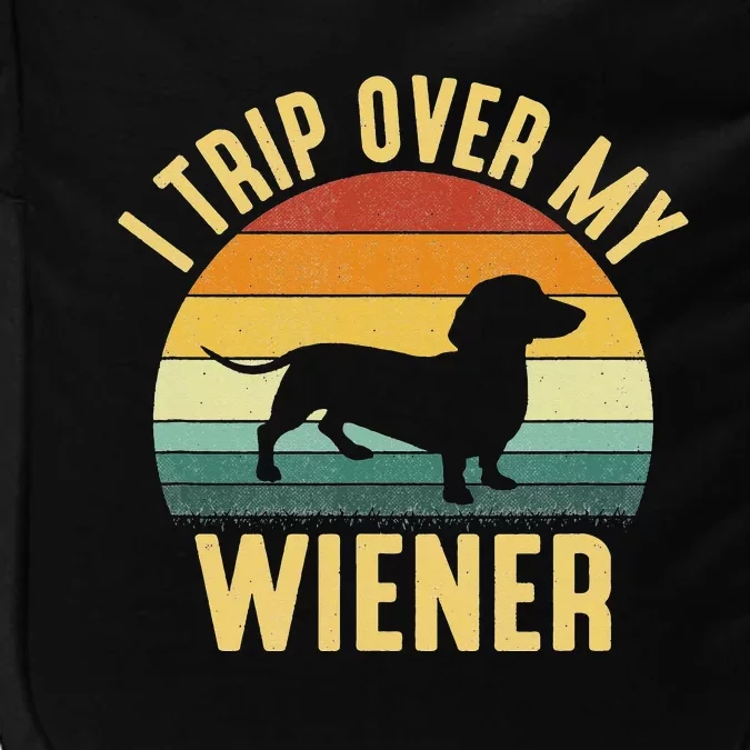 I Trip Over My Weiner funny Dachshund lover Impact Tech Backpack