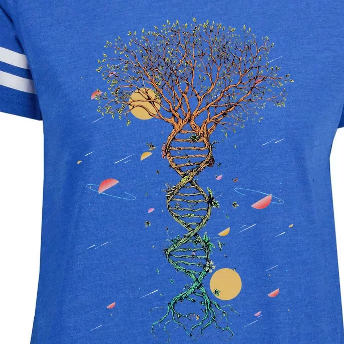 Infinite Tree of Life DNA Biology Environment Lover Genetics Enza Ladies Jersey Football T-Shirt