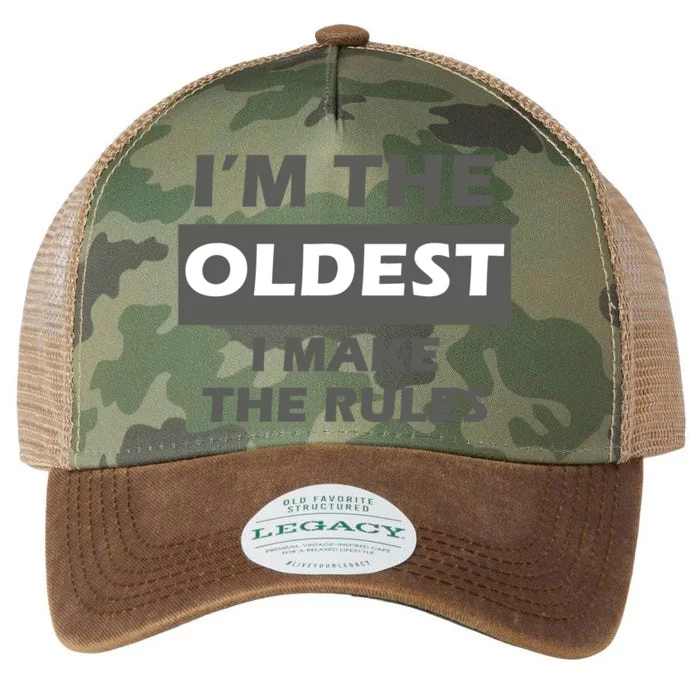 Im The Oldest I Make The Rules Legacy Tie Dye Trucker Hat