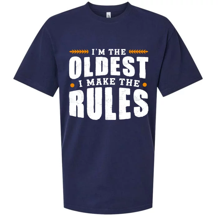 IM The Oldest I Make The Rules Sibling Outfit Quote Sueded Cloud Jersey T-Shirt