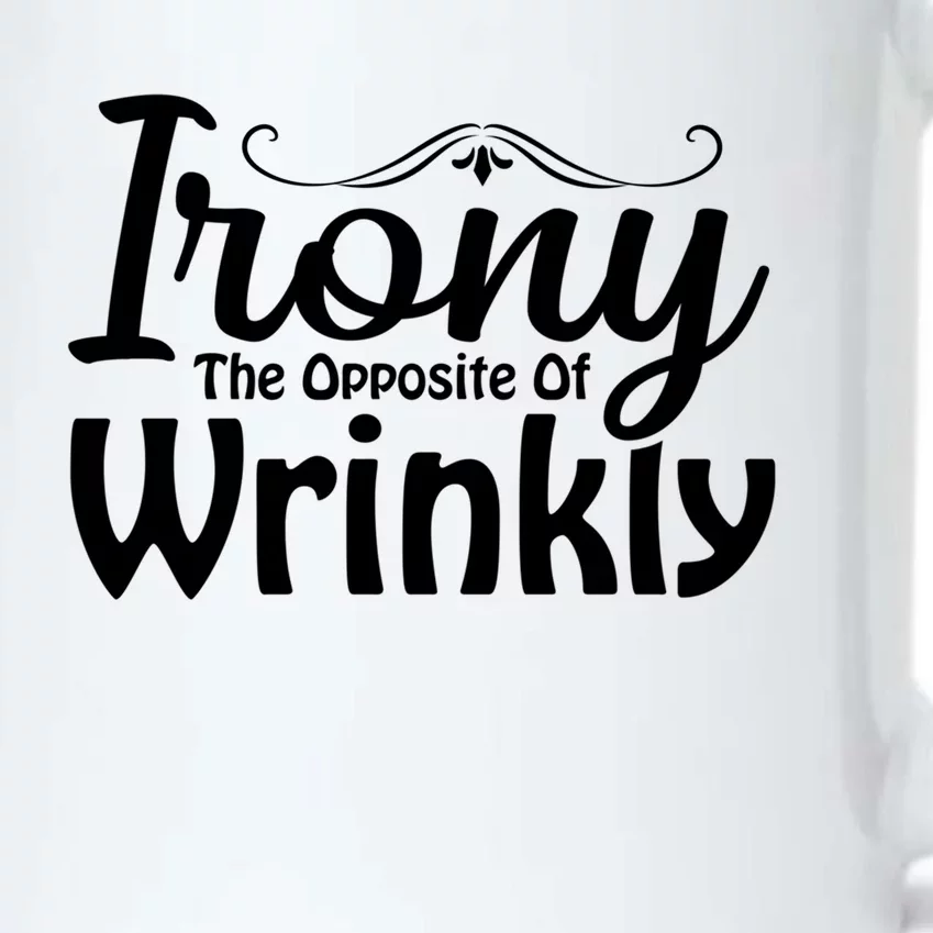 Irony The Opposite Of Wrinkly Funny Cute Gift Black Color Changing Mug