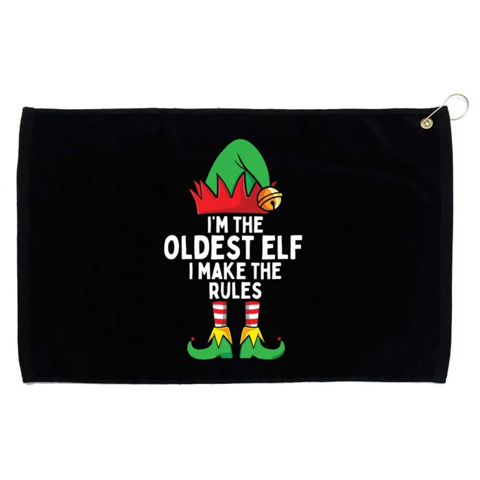 Im The Oldest Elf Matching Family Christmas Grommeted Golf Towel