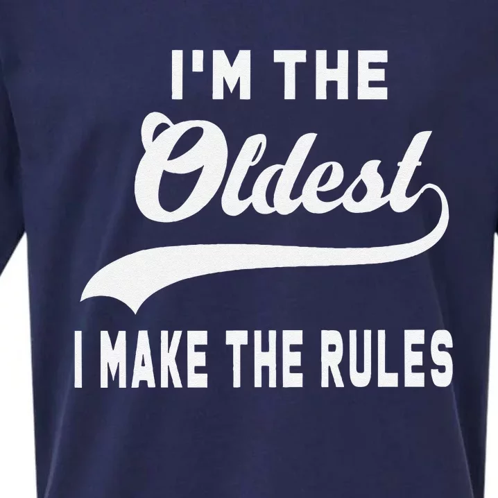 IM The Oldest I Make The Rules Sueded Cloud Jersey T-Shirt