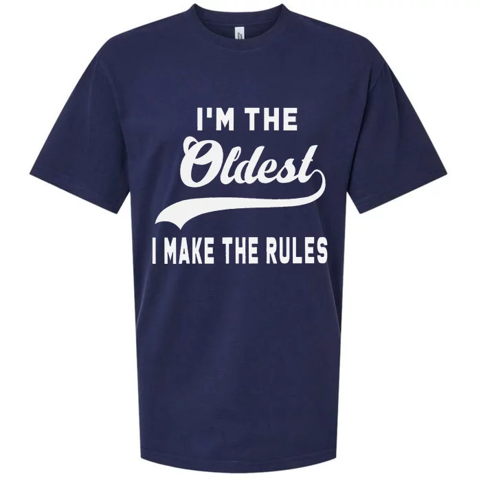 IM The Oldest I Make The Rules Sueded Cloud Jersey T-Shirt