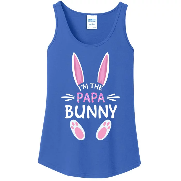 I'm The Papa Bunny Cute Family Matching Easter Day Gift Ladies Essential Tank