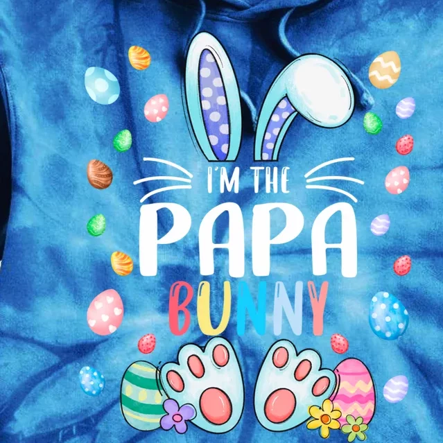 I'm The Papa Bunny Ears Easter Day Family Matching Gift Tie Dye Hoodie