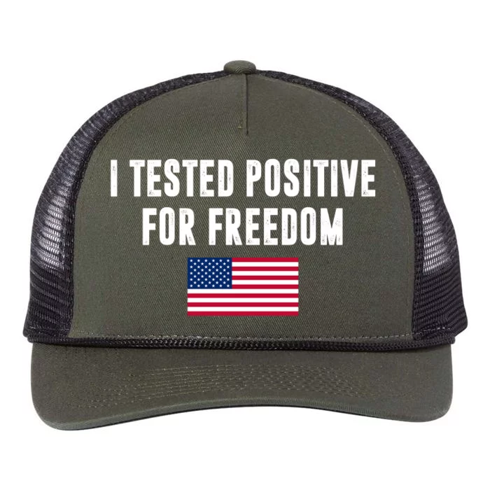 I Test Positive For Freedom USA Retro Rope Trucker Hat Cap