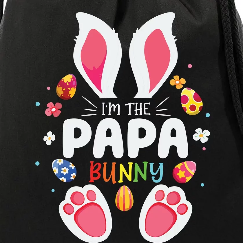 Im The Papa Bunny Matching Family Easter Party Drawstring Bag