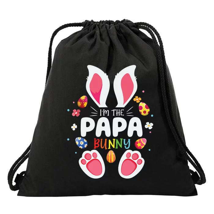 Im The Papa Bunny Matching Family Easter Party Drawstring Bag