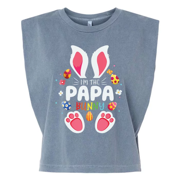 Im The Papa Bunny Matching Family Easter Party Garment-Dyed Women's Muscle Tee