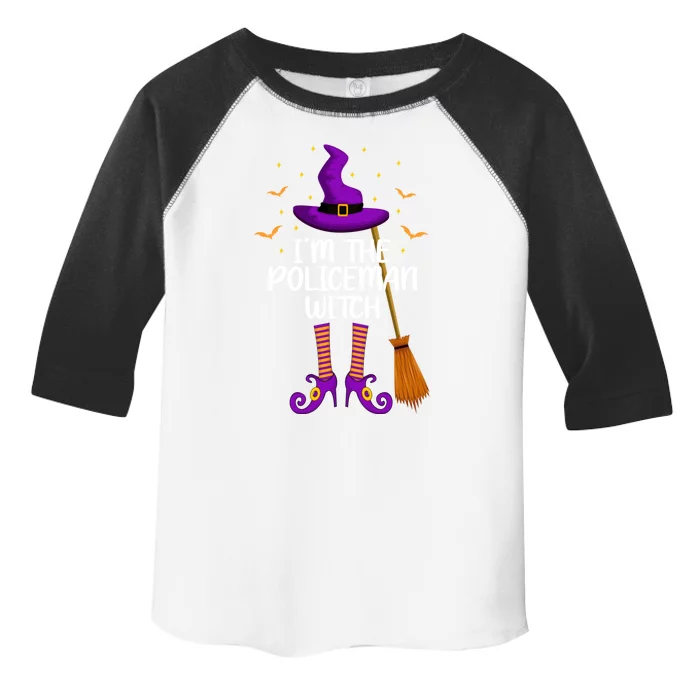 I'm The Policeman Witch Funny Policeman Halloween Gift Toddler Fine Jersey T-Shirt