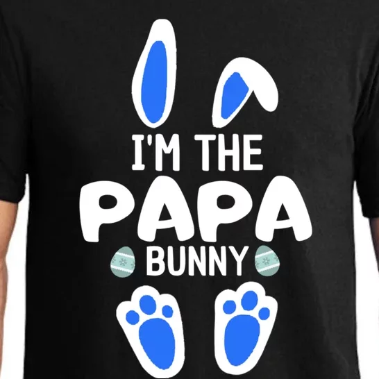 Im The Papa Bunny Humor Easter Day Cool Gift For Dad Tee Gift Pajama Set