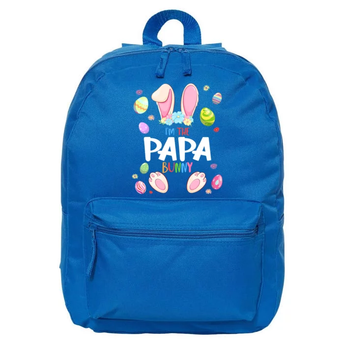 I'm The Papa Bunny Easter Party Matching Family Gift 16 in Basic Backpack