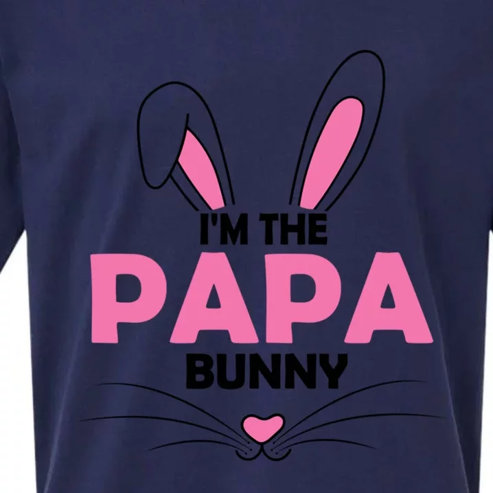 I'm The Papa Bunny Graphic Cute Easter Day Costume Funny Gift Sueded Cloud Jersey T-Shirt