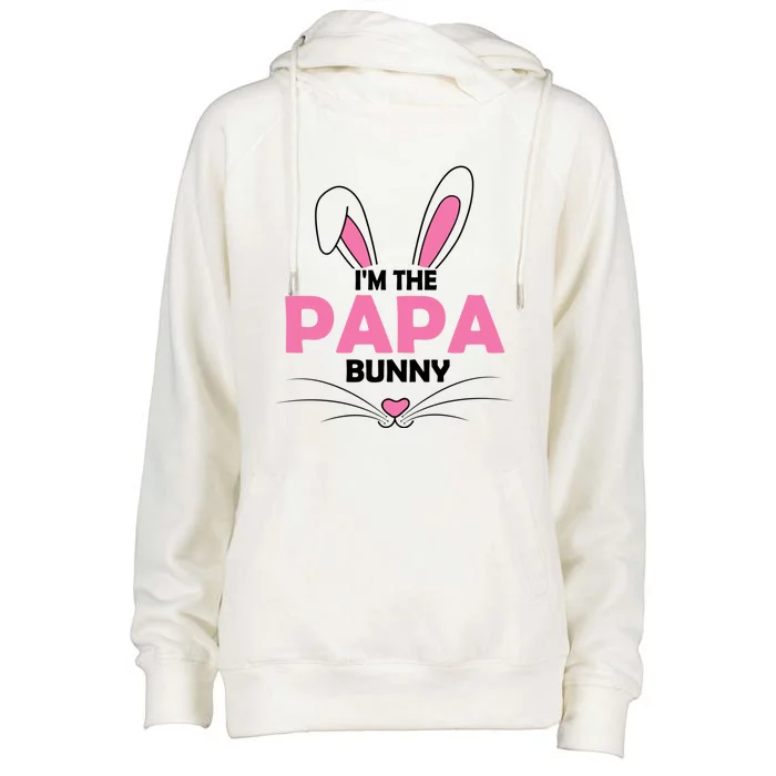 I'm The Papa Bunny Graphic Cute Easter Day Costume Gift Womens Funnel Neck Pullover Hood