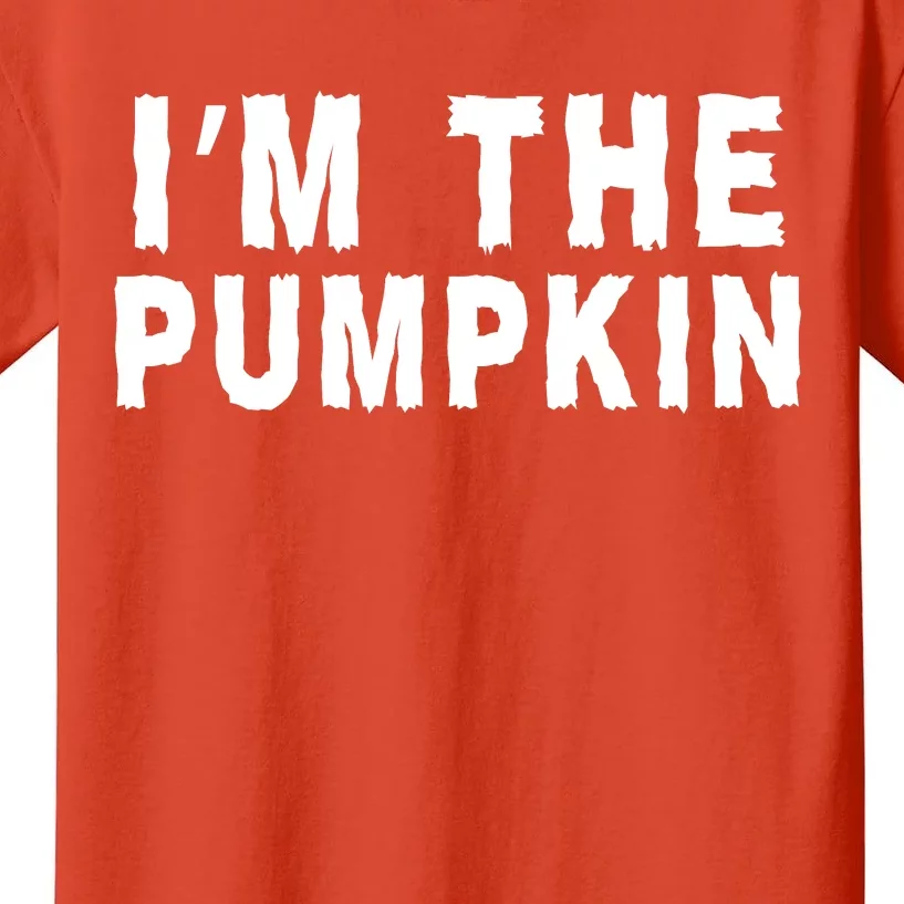 IM The Pumpkin Jackolantern Pumpkin Halloween Costume Couple Funny Halloween Kids T-Shirt