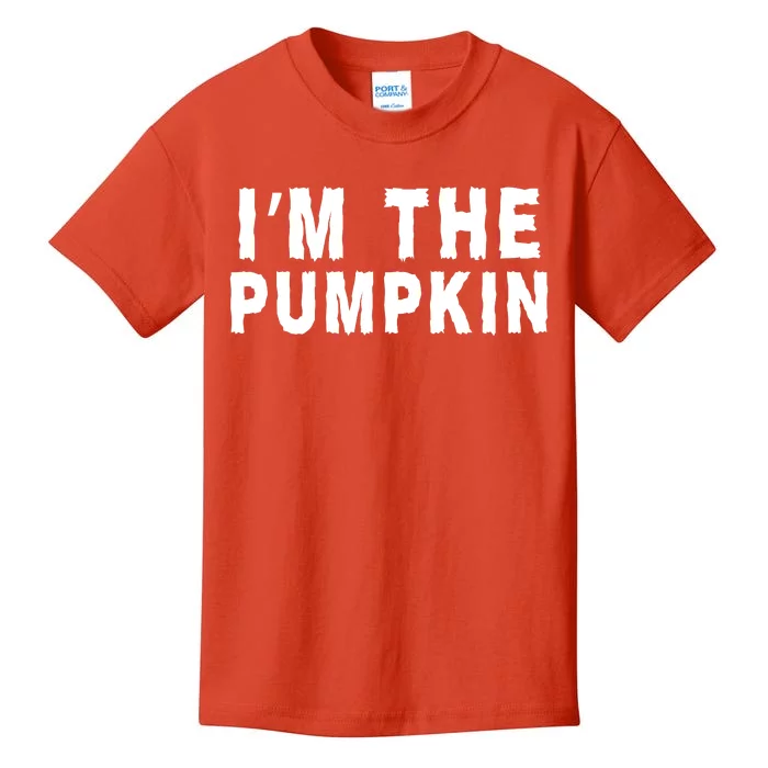 IM The Pumpkin Jackolantern Pumpkin Halloween Costume Couple Funny Halloween Kids T-Shirt