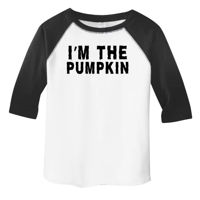 IM The Pumpkin Jackolantern Pumpkin Halloween Costume Couple Funny Halloween Toddler Fine Jersey T-Shirt