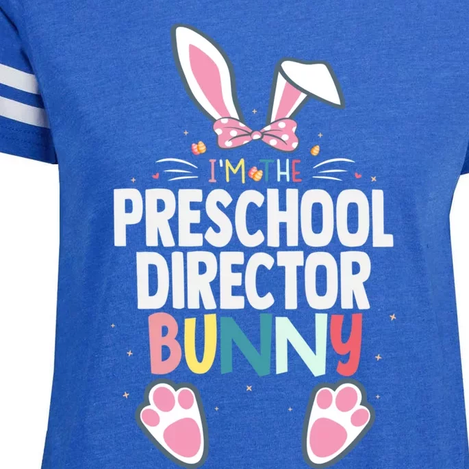 I'm The Preschool Director Bunny Easter Day Rabbit Matching Great Gift Enza Ladies Jersey Football T-Shirt