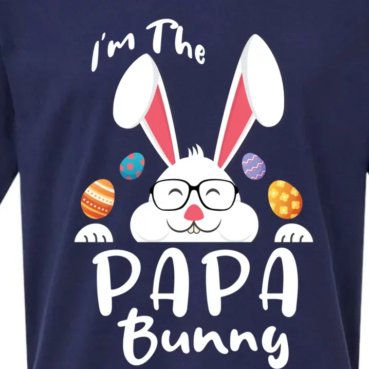 I'm The Papa Bunny Matching Family Easter Party Cool Gift Sueded Cloud Jersey T-Shirt