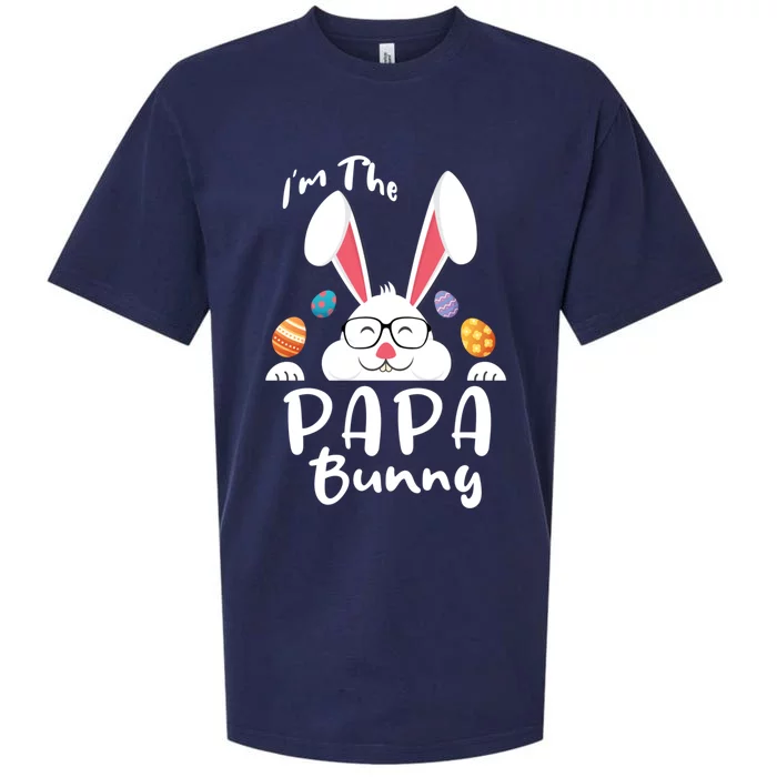 I'm The Papa Bunny Matching Family Easter Party Cool Gift Sueded Cloud Jersey T-Shirt