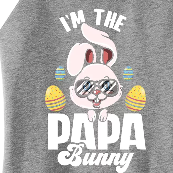 I'm The Papa Bunny Matching Family Easter Party Funny Gift Women’s Perfect Tri Rocker Tank