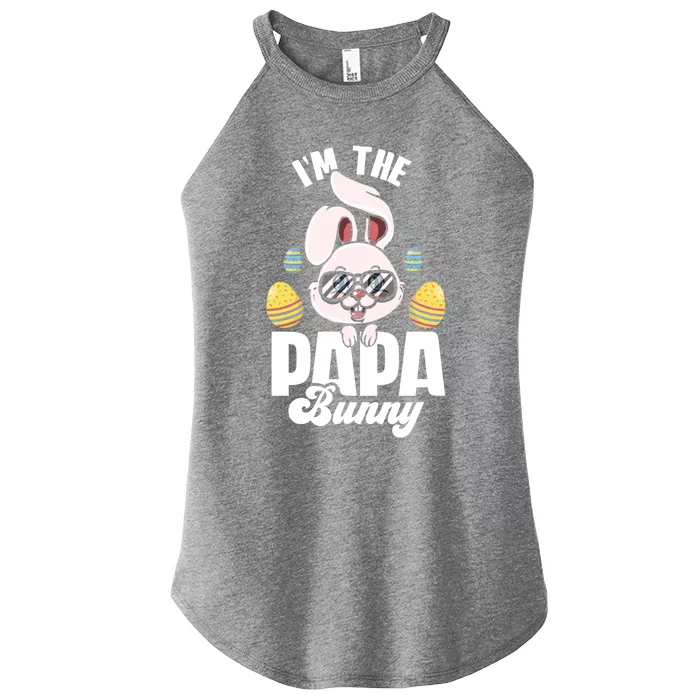 I'm The Papa Bunny Matching Family Easter Party Funny Gift Women’s Perfect Tri Rocker Tank