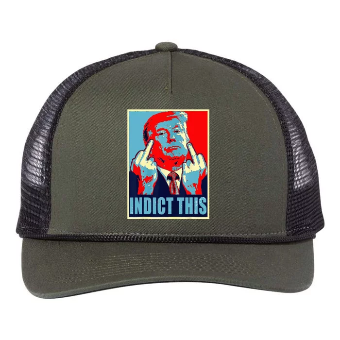 Indict This Pro Donald Trump Funny Retro Rope Trucker Hat Cap