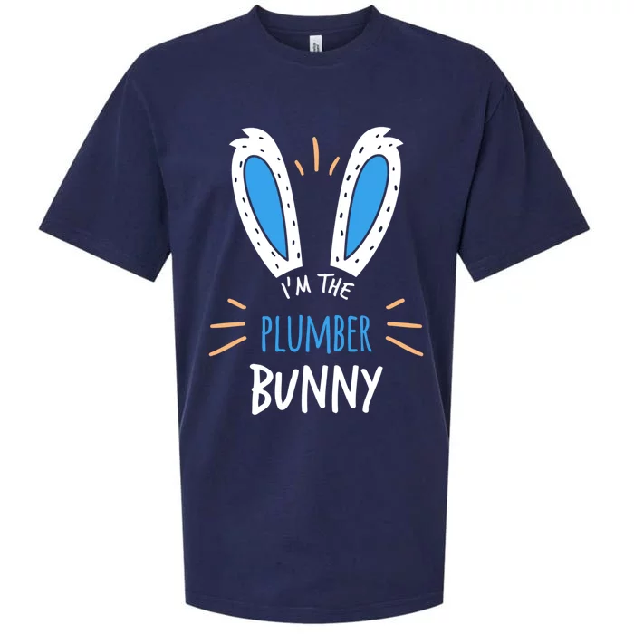 I'm The Plumber Bunny Ears Plumbing Easter Sunday Gift Sueded Cloud Jersey T-Shirt