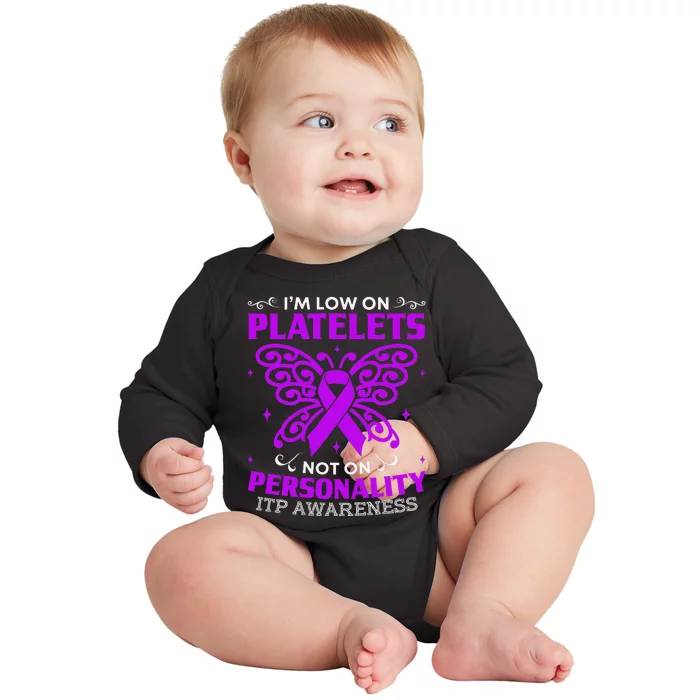 Immune Thrombocytopenic Purpura Itp Awareness Baby Long Sleeve Bodysuit