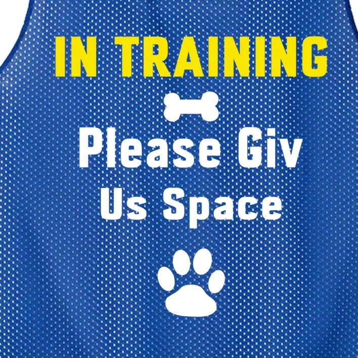 In Training Please Give Us Space Dog Training Dog Trainers Cool Gift Mesh Reversible Basketball Jersey Tank