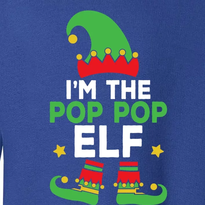 IM The Pop Pop Elf Funny Holiday Grandpa Matching Christmas Gift Toddler Sweatshirt