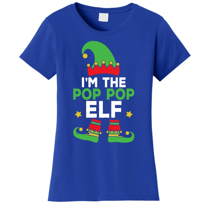 IM The Pop Pop Elf Funny Holiday Grandpa Matching Christmas Gift Women's T-Shirt