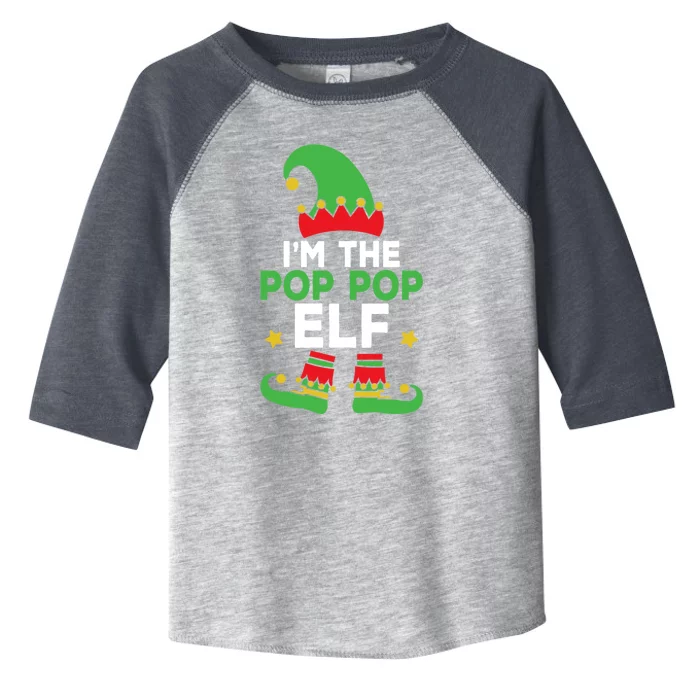 IM The Pop Pop Elf Funny Holiday Grandpa Matching Christmas Gift Toddler Fine Jersey T-Shirt