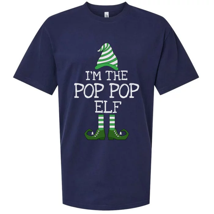 IM The Pop Pop Elf Funny Matching Ugly Christmas Sweater Gift Sueded Cloud Jersey T-Shirt