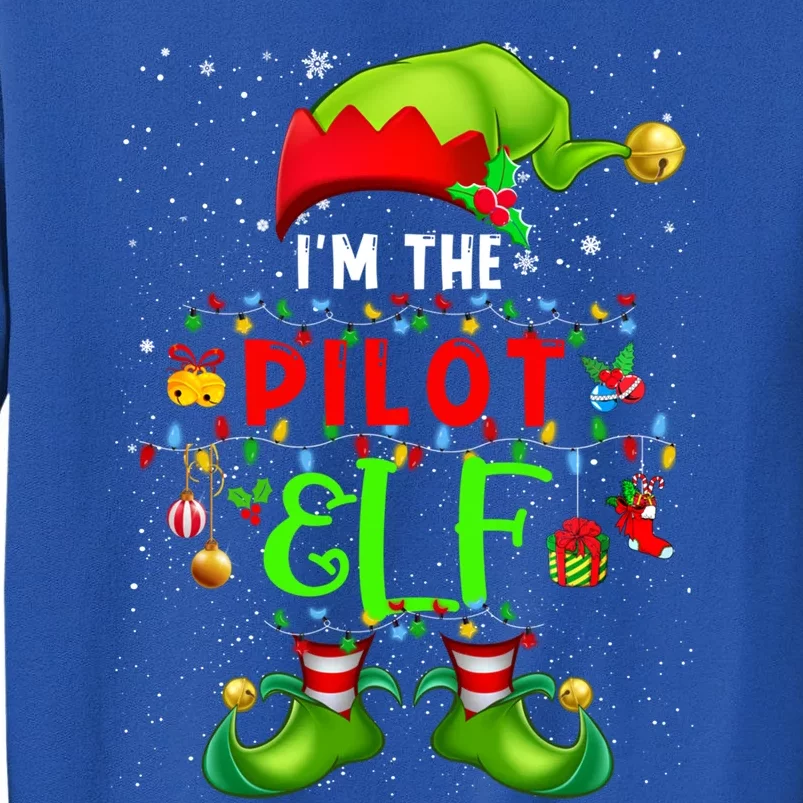 Im The Pilot Elf Christmas Ornats Costume Elf Lover Gift Sweatshirt