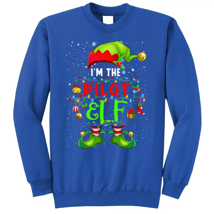 Im The Pilot Elf Christmas Ornats Costume Elf Lover Gift Sweatshirt