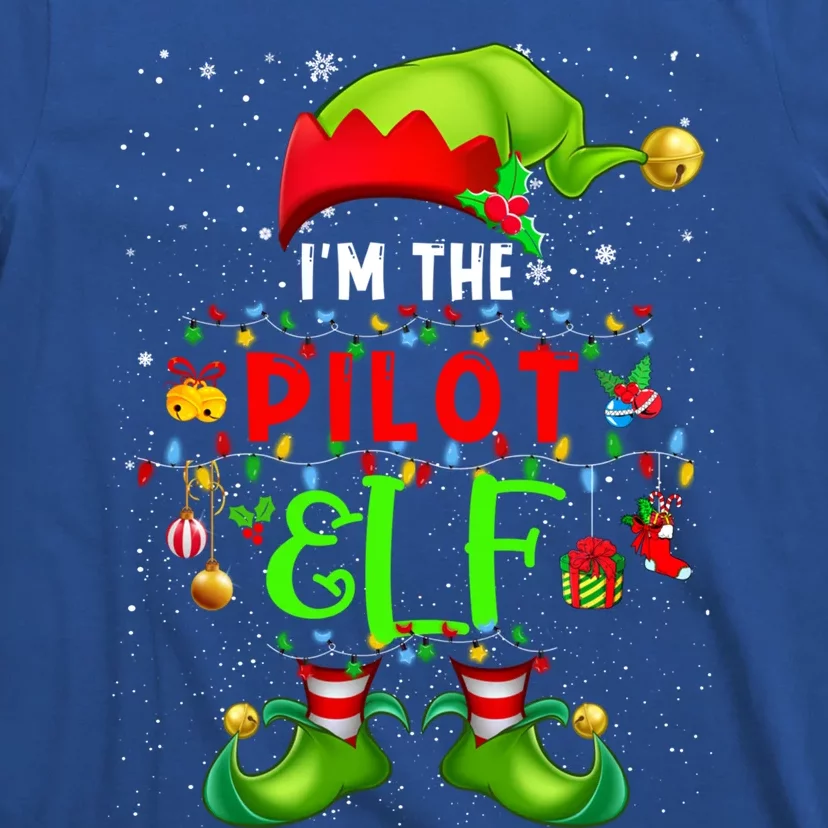 Im The Pilot Elf Christmas Ornats Costume Elf Lover Gift T-Shirt