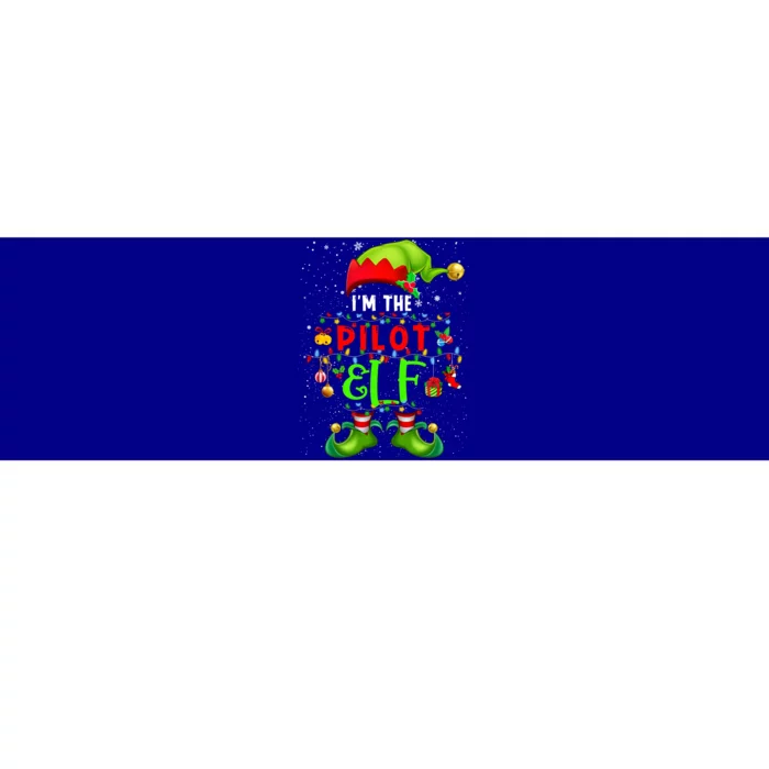 Im The Pilot Elf Christmas Ornats Costume Elf Lover Gift Bumper Sticker