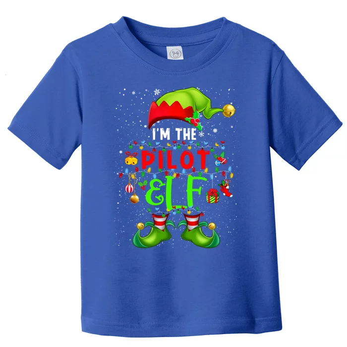 Im The Pilot Elf Christmas Ornats Costume Elf Lover Gift Toddler T-Shirt