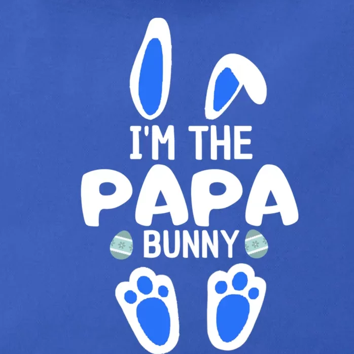 Im The Papa Bunny Humor Easter Day Gift For Dad Tee Gift Zip Tote Bag