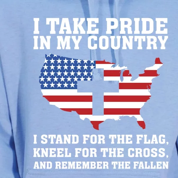 I Take Pride In My Country I Stand For The Flag American Meaningful Gift Unisex Surf Hoodie