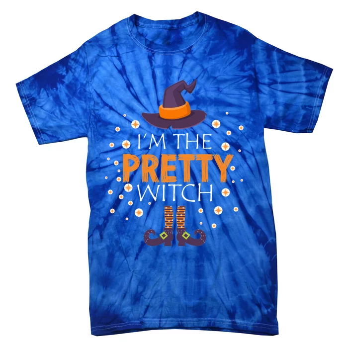 Im The Pretty Witch Matching Family Group Halloween Cute Gift Tie-Dye T-Shirt